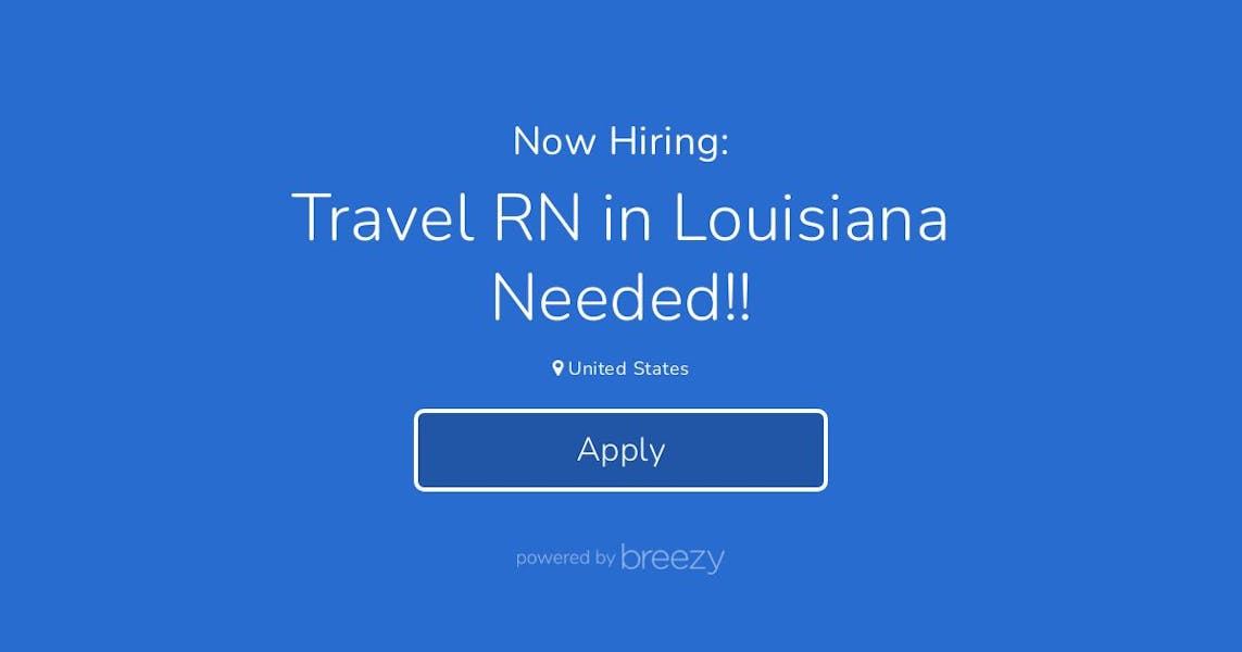 rn travel assignments louisiana