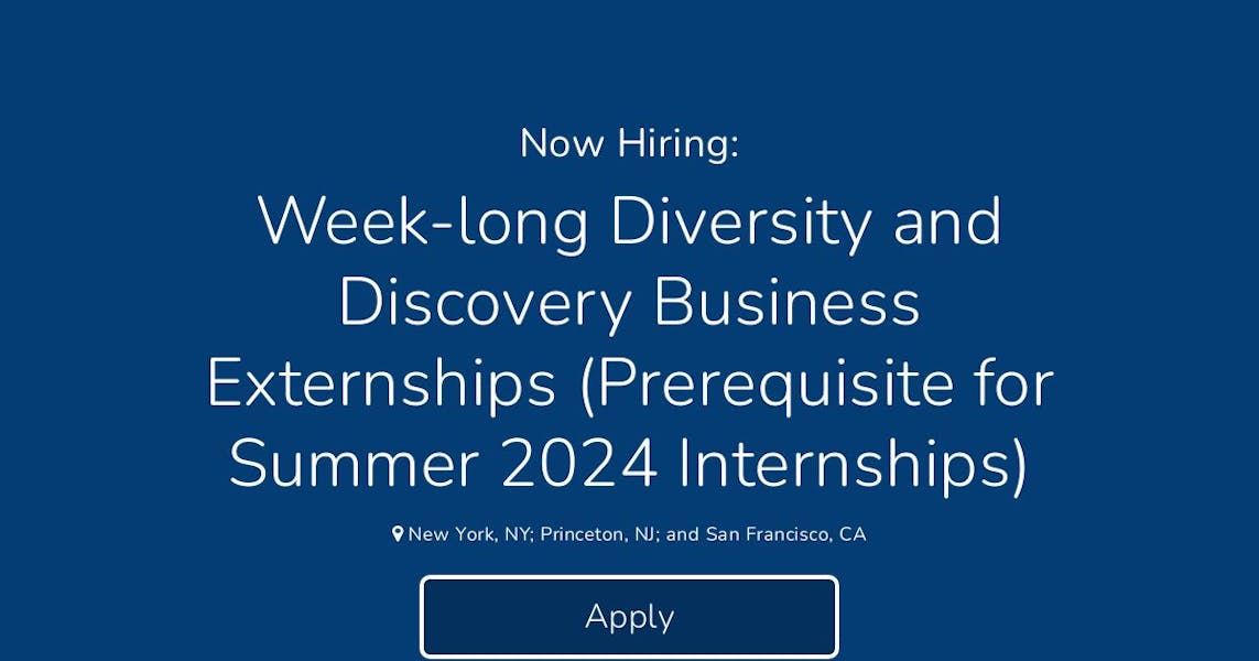 Weeklong Diversity and Discovery Business Externships (Prerequisite