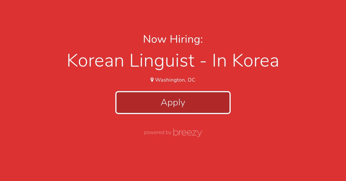 korean linguist intelligence career korean linguist intelligence career