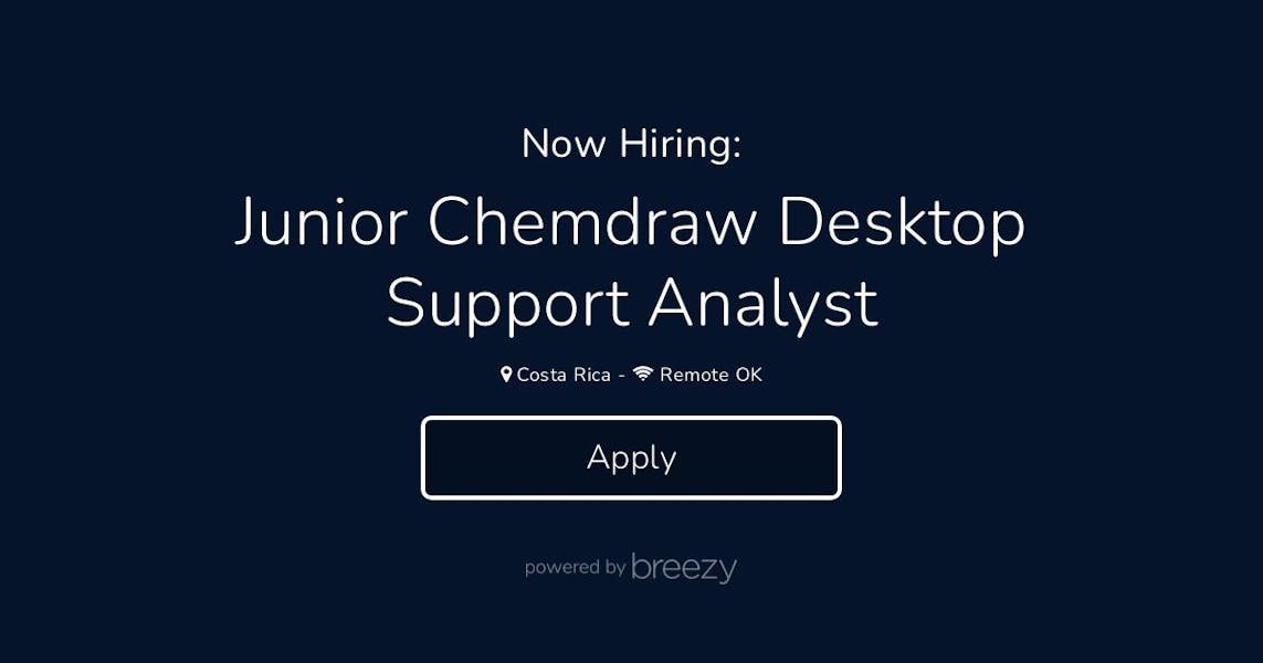 Junior Chemdraw Desktop Support Analyst at EX Squared LATAM