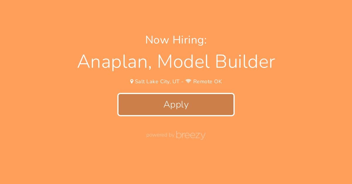 anaplan model builder