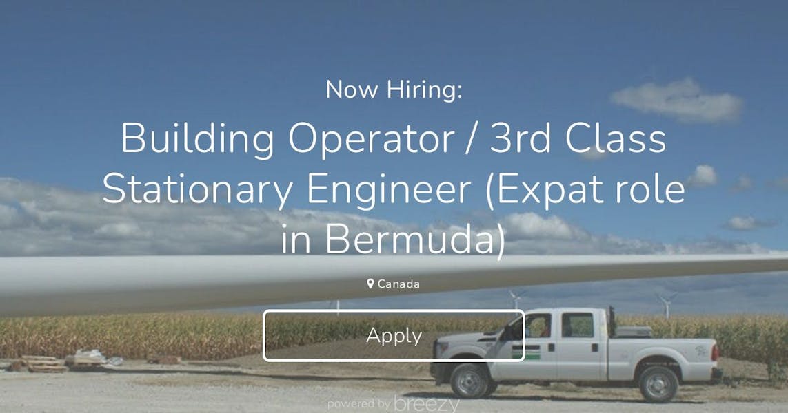 Building Operator / 3rd Class Stationary Engineer (Expat role in