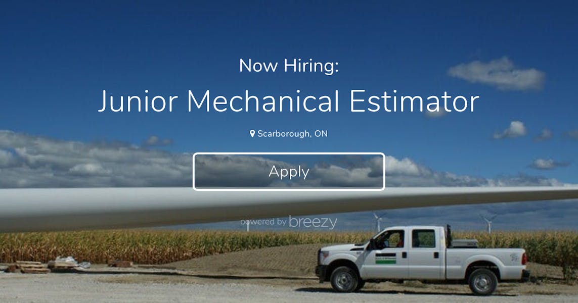 Junior Mechanical Estimator at Black & McDonald Limited