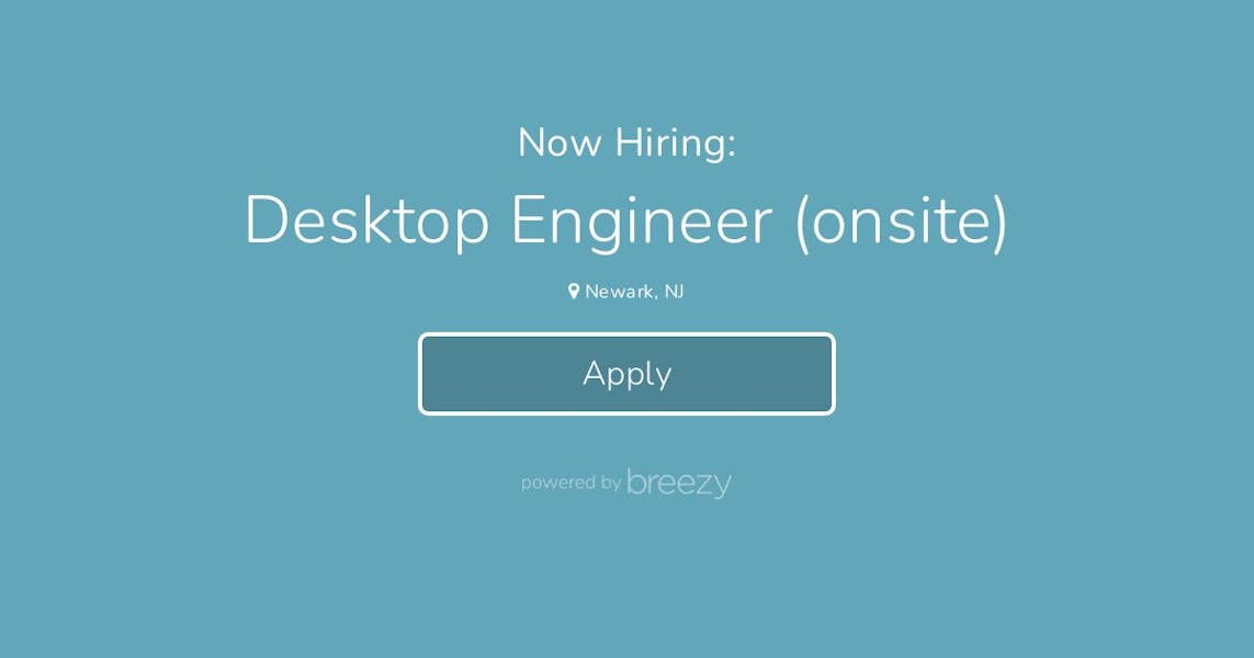 Desktop Engineer (onsite) at PRI