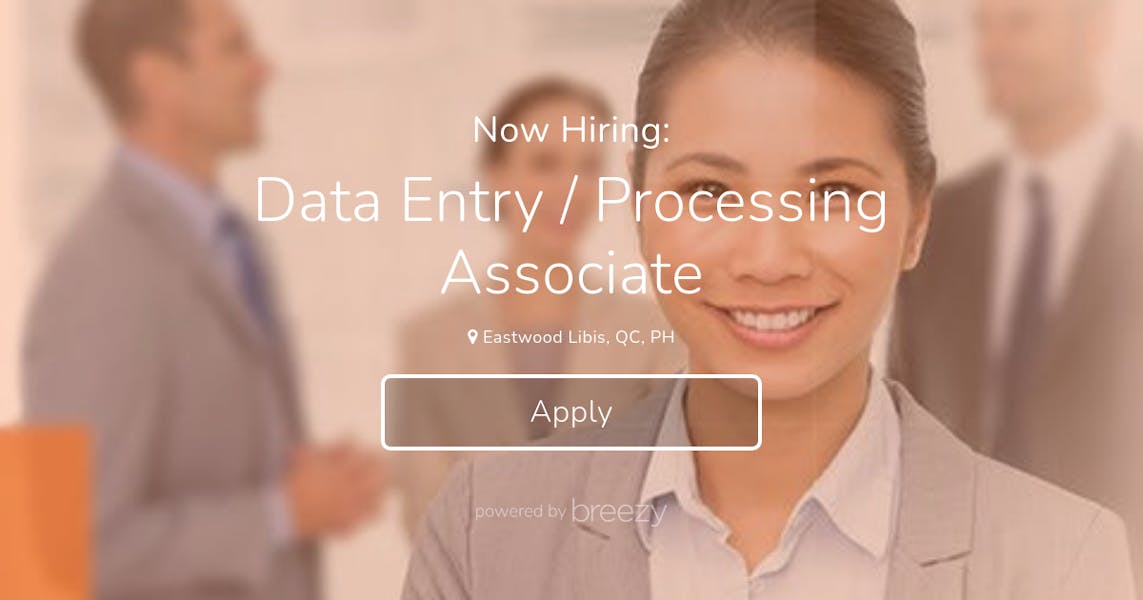 Data Entry Processing Associate At Sourcefit Philippines