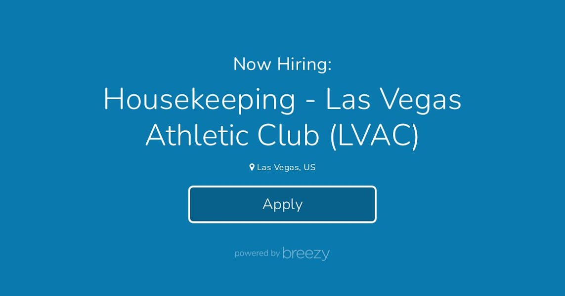 Housekeeping Las Vegas Athletic Club (LVAC) at EmployNV Youth Hub