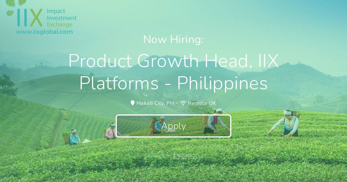 Product Growth Head, IIX Platforms - Philippines At IIX Global