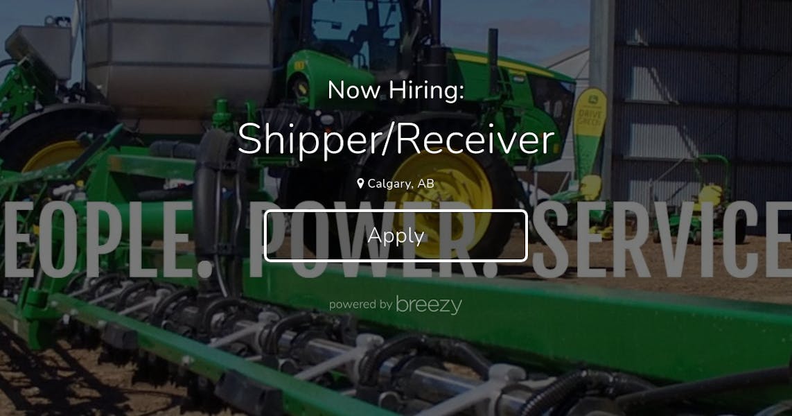 Shipper/Receiver at Cervus Equipment