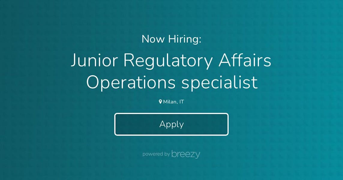 Junior Regulatory Affairs Operations specialist at Recordati Group