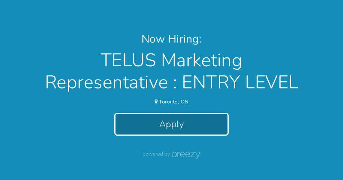 Telus Entry Level Sales Representative Salary