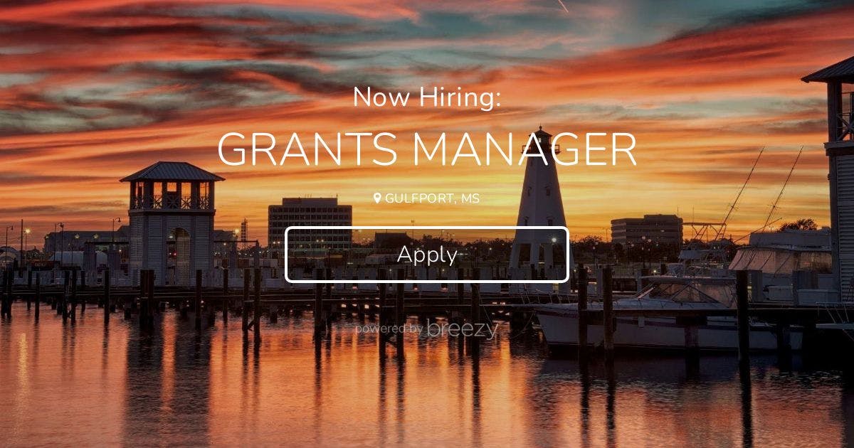 GRANTS MANAGER At City Of Gulfport