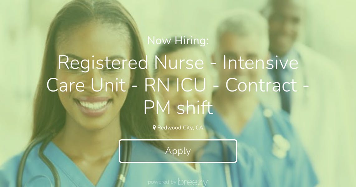 Registered Nurse - Intensive Care Unit - RN ICU - Contract - PM shift ...