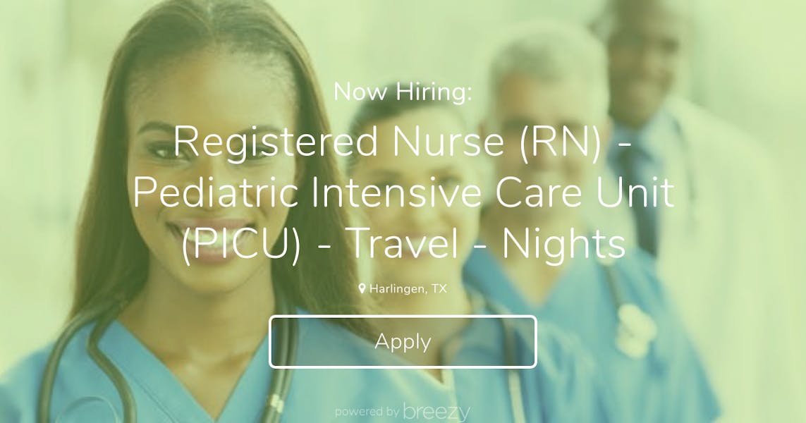 Registered Nurse (RN) Pediatric Intensive Care Unit