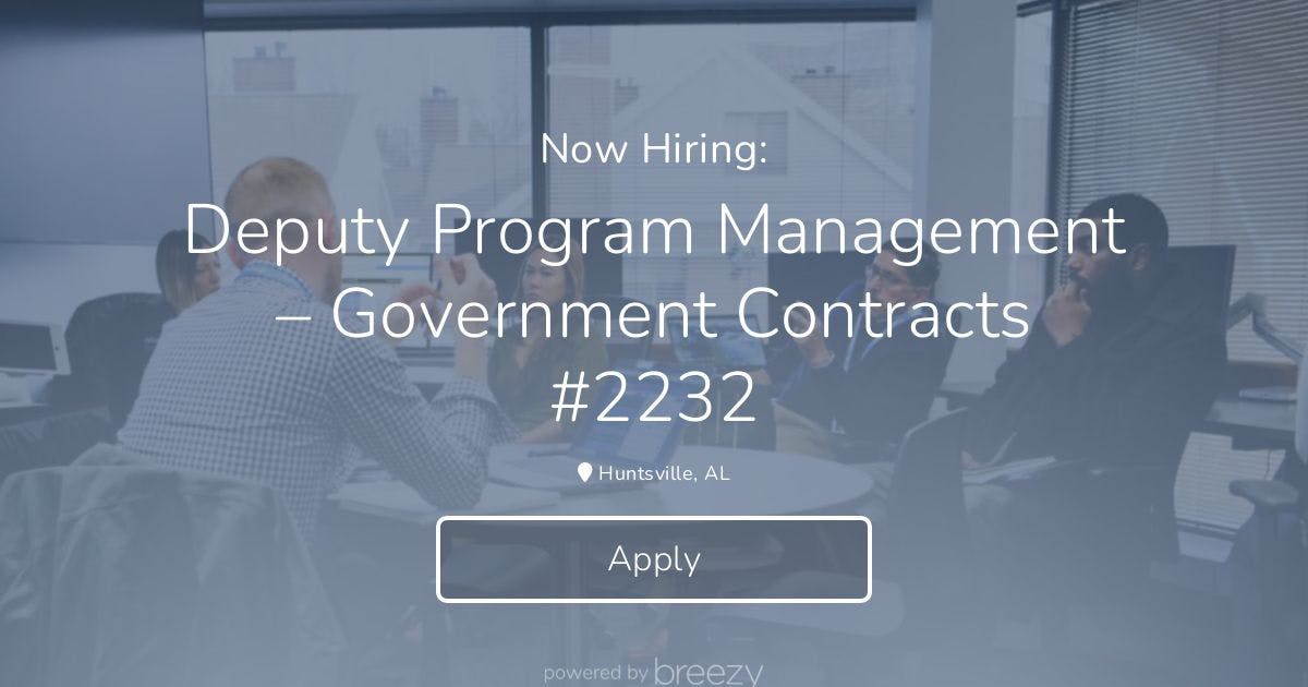 Deputy Program Management – Government Contracts #2232 At Aeyon