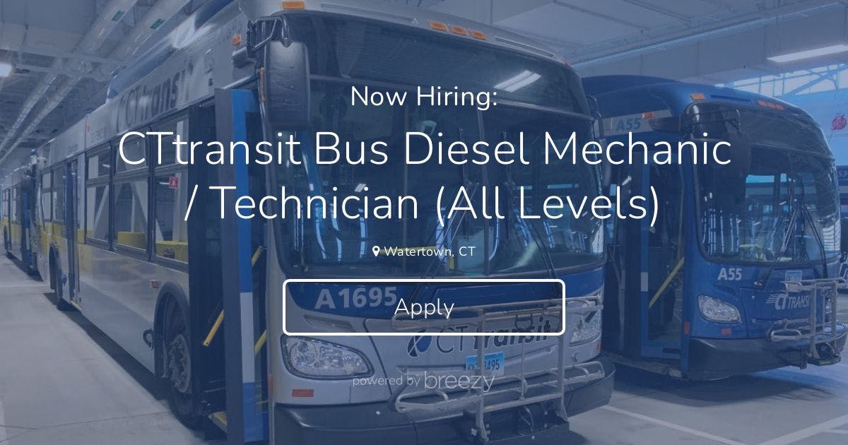 CTtransit Bus Diesel Mechanic / Technician (All Levels) At North East ...