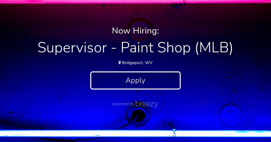 Supervisor Paint Shop (MLB) at Embraer