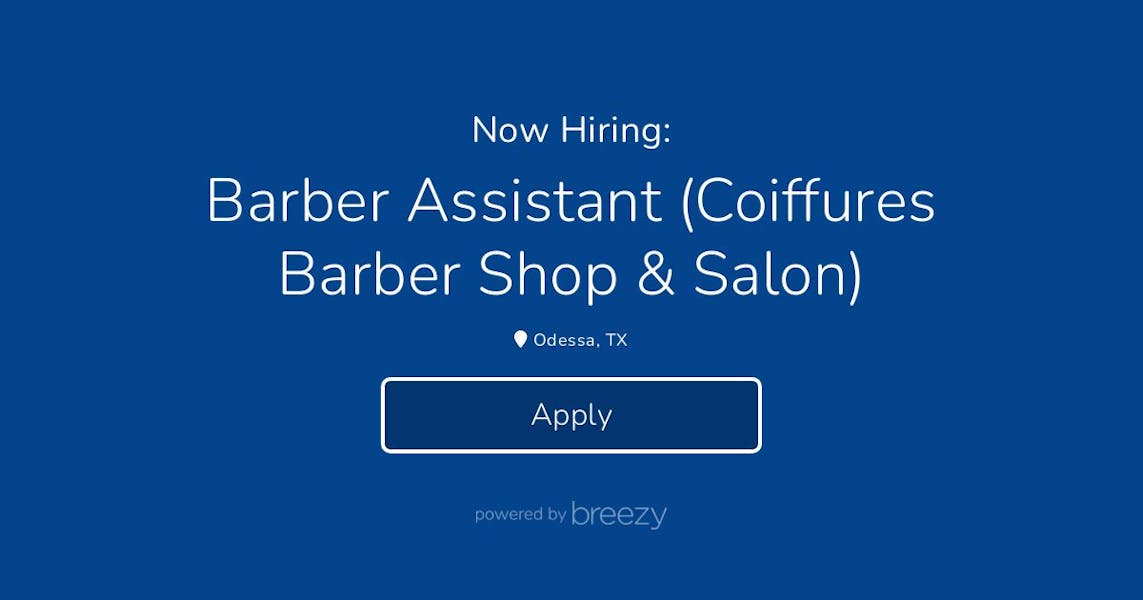 Barber Assistant (Coiffures Barber Shop & Salon) at Workforce Solutions ...