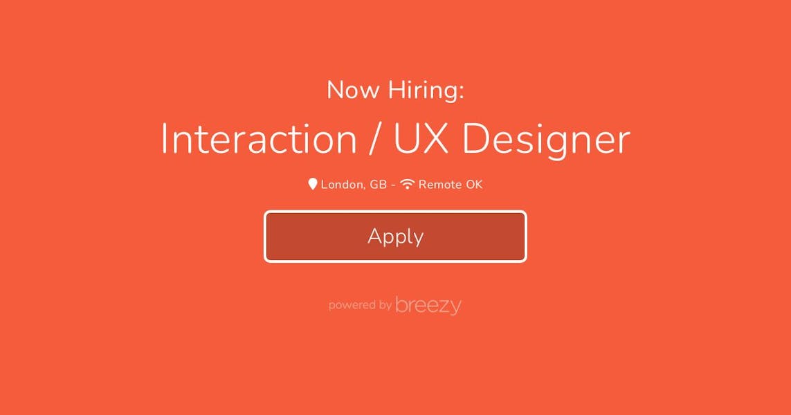 Interaction / UX Designer at Amber Labs