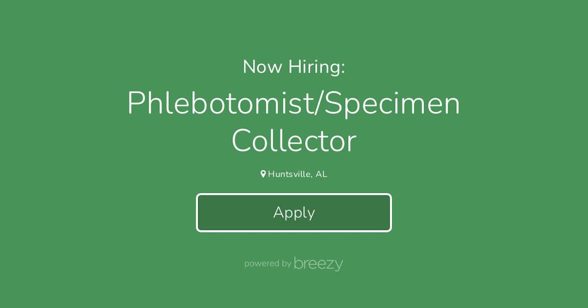 Phlebotomist/Specimen Collector at Madison Core Laboratories