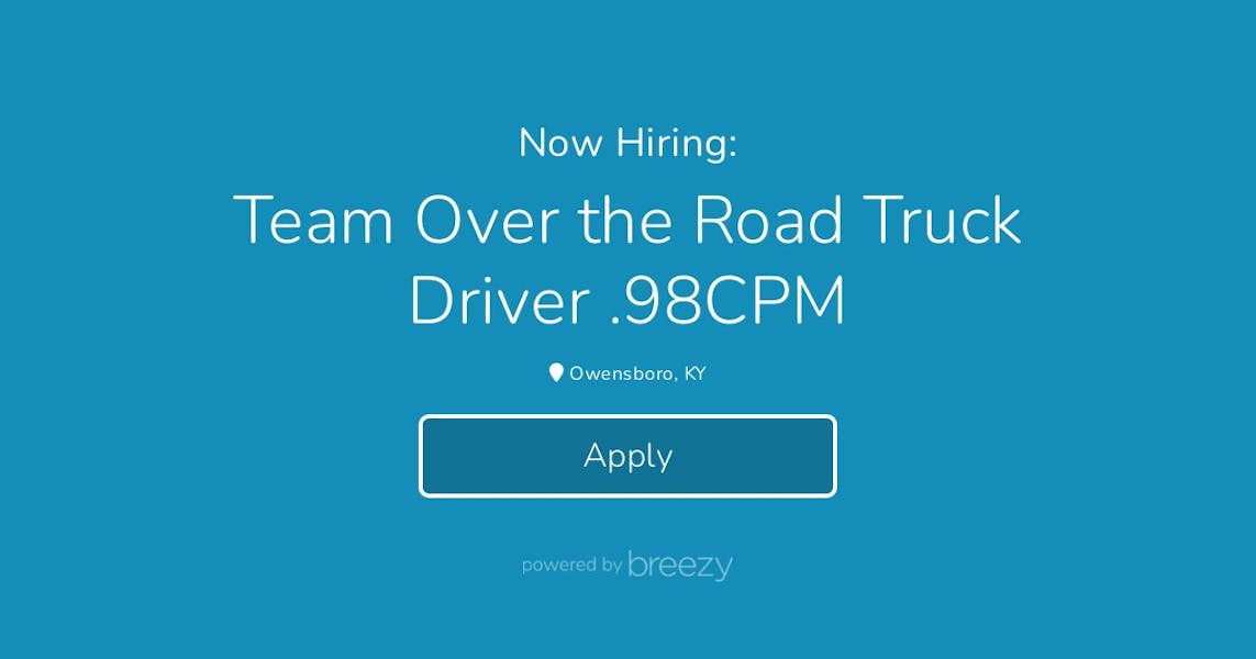 Team Over The Road Truck Driver .98cpm At Usa Cdl Recruiting