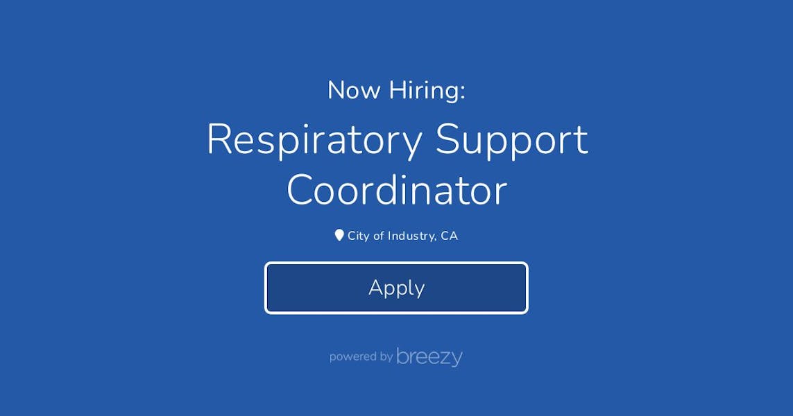 Respiratory Support Coordinator at SuperCare Health