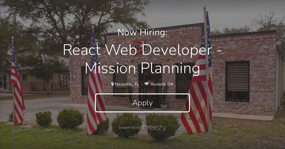 React Web Developer - Mission Planning at DS2