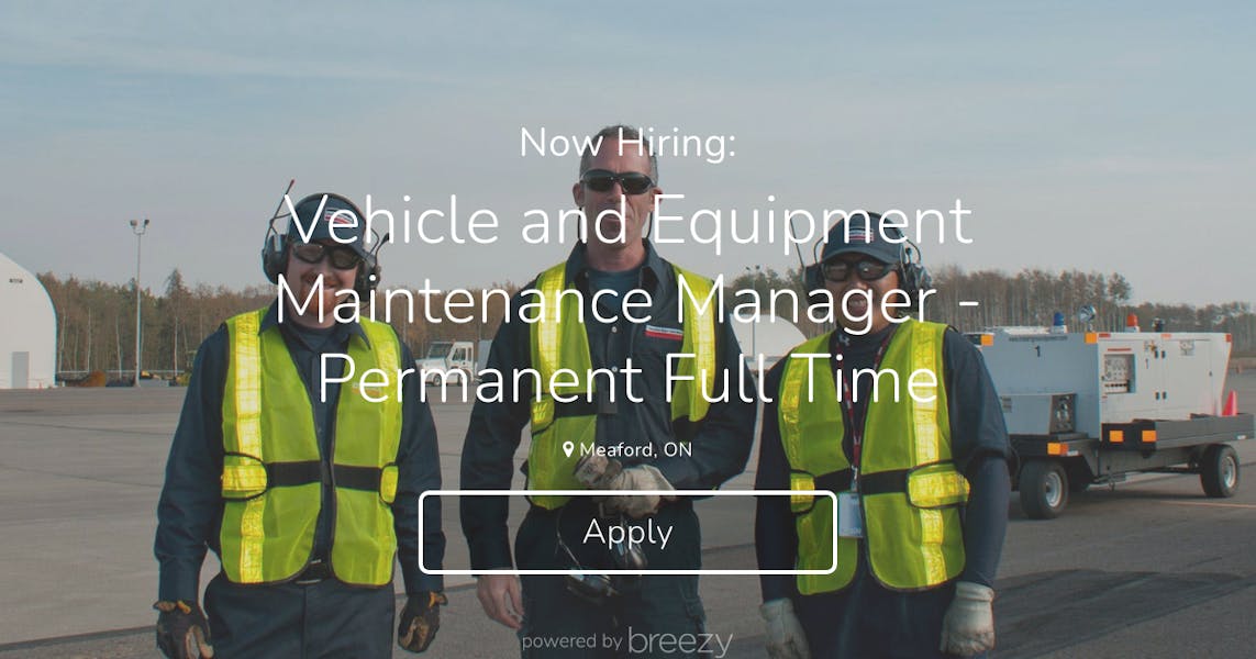 Vehicle And Equipment Maintenance Manager Permanent Full Time At