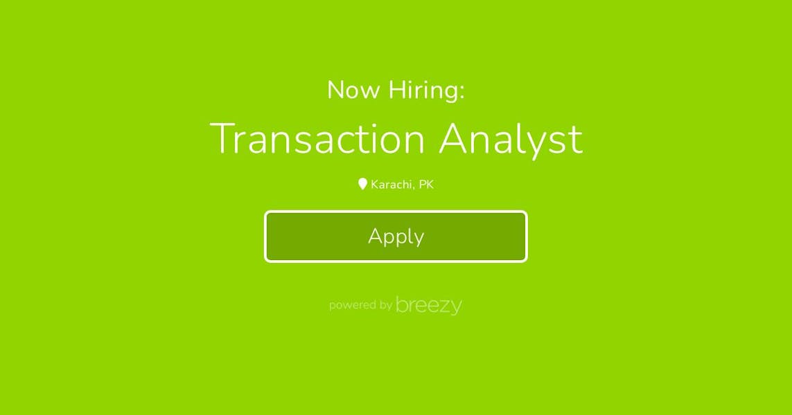 Transaction Analyst at SmallWorld FS