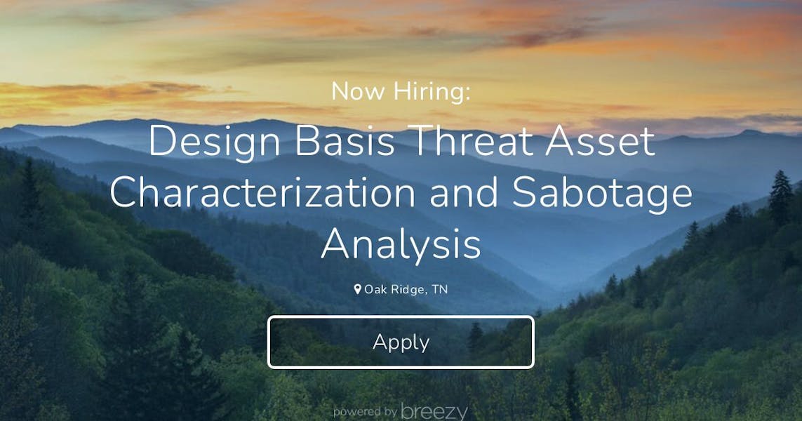 Design Basis Threat Asset Characterization and Sabotage Analysis at