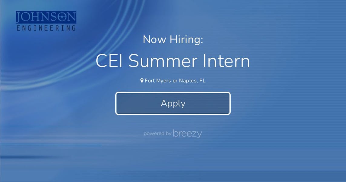 CEI Summer Intern at Johnson Engineering, Inc.