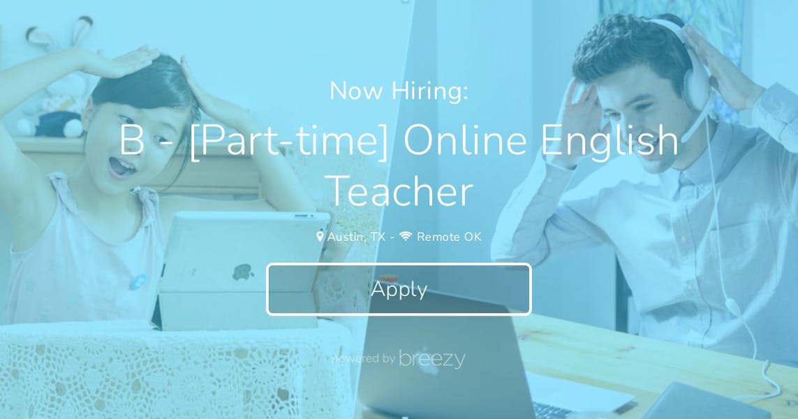 [Parttime] Online English Teacher