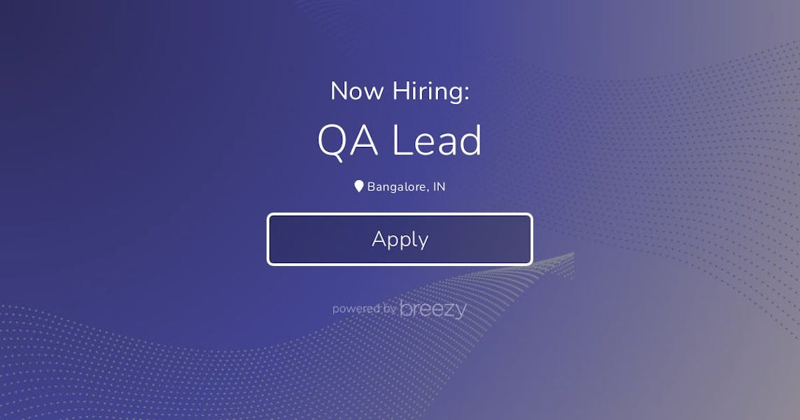 QA Lead Product at Zinier