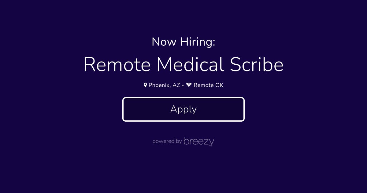 remote medical scribe jobs part time