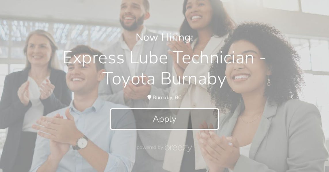 Express Lube Technician Toyota Burnaby at Destination Auto Group