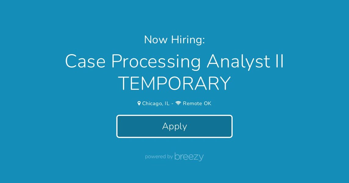 Case Processing Analyst II TEMPORARY at HeiTech Services