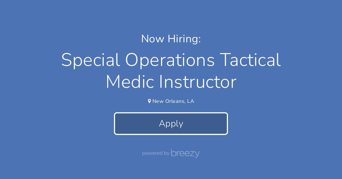 Special Operations Tactical Medic Instructor at Seventh Dimension