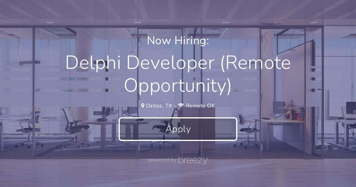 Delphi Developer (Remote Opportunity) at VetsEZ