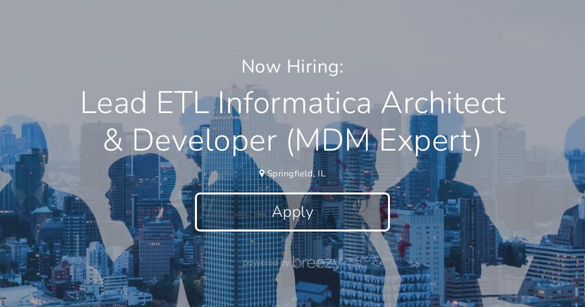 Lead ETL Informatica Architect & Developer (MDM Expert) at DATAMAXIS