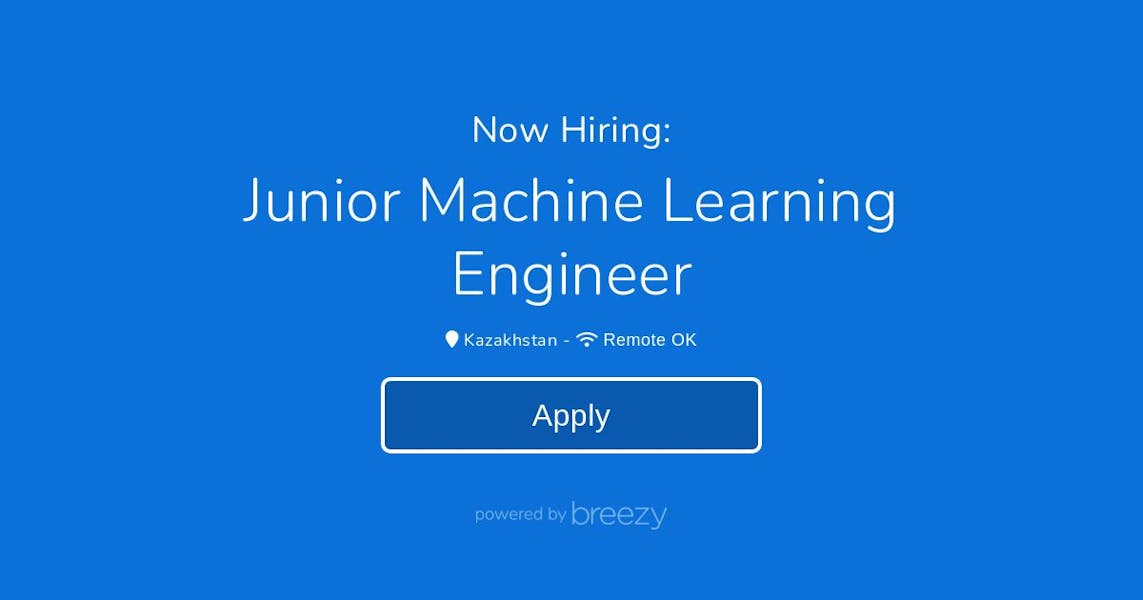 Junior machine hot sale learning developer