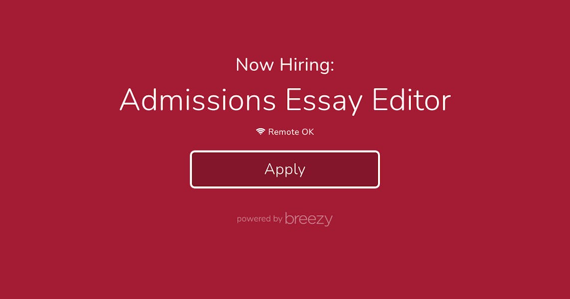 admissions essay editor jobs