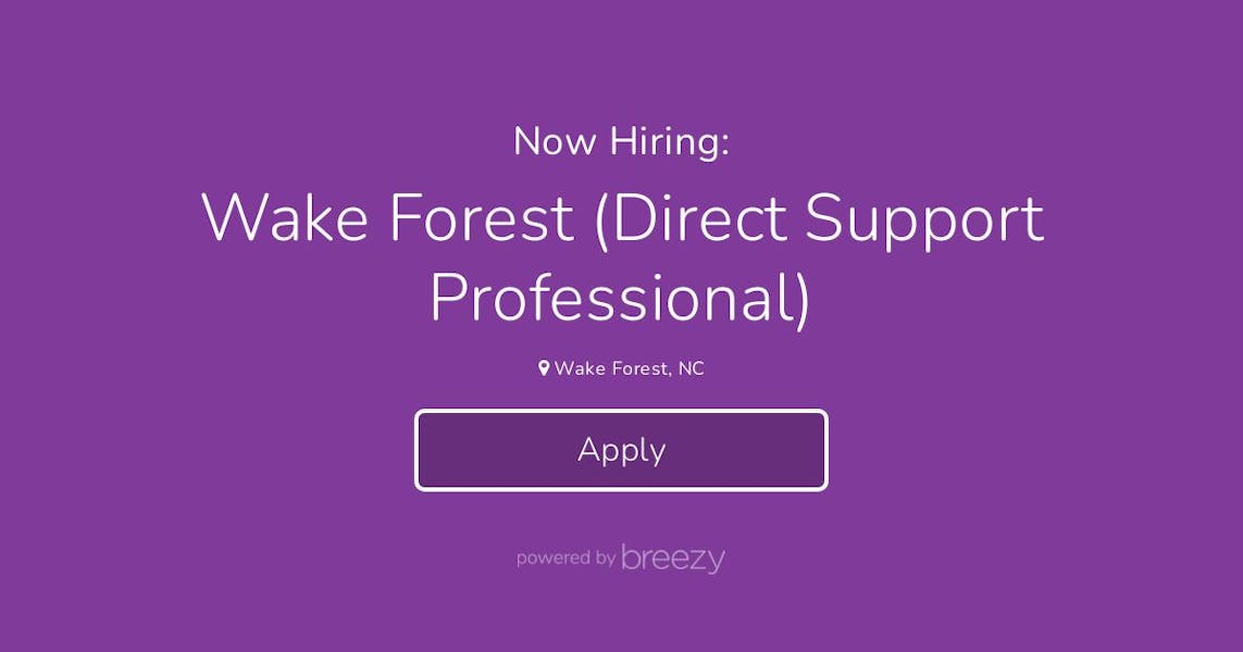 Wake Forest (Direct Support Professional) at Kaleo Supports