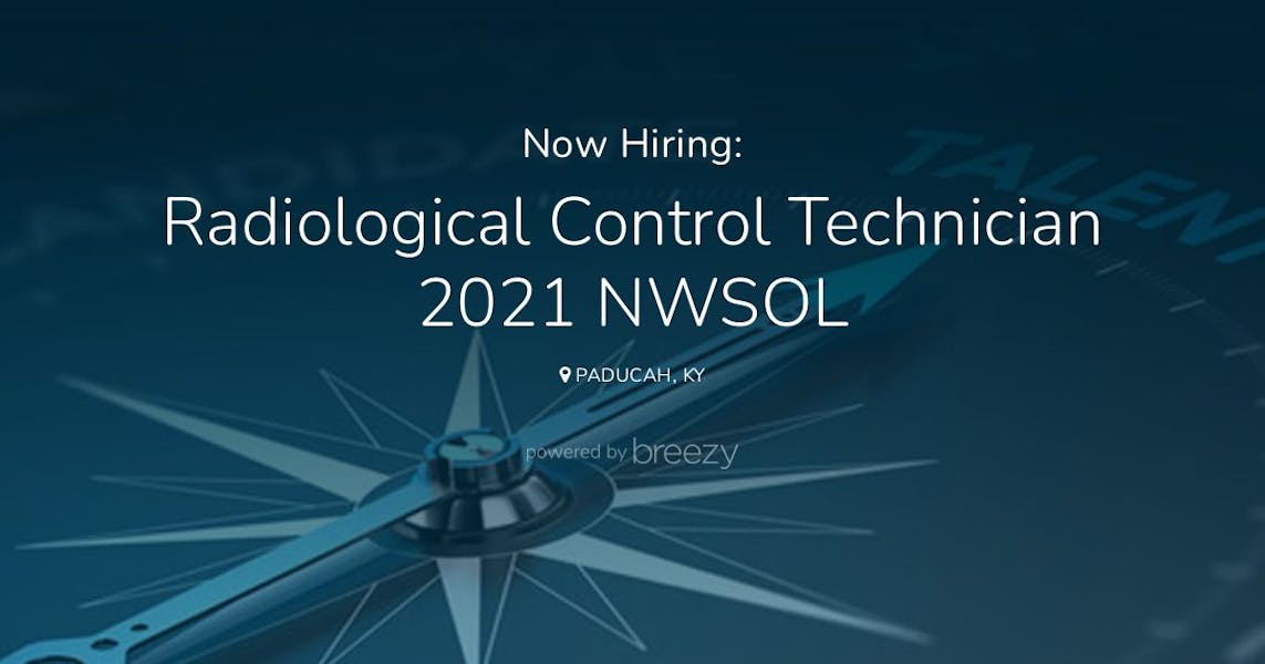 Radiological Control Technician 2021 NWSOL at North Wind Group