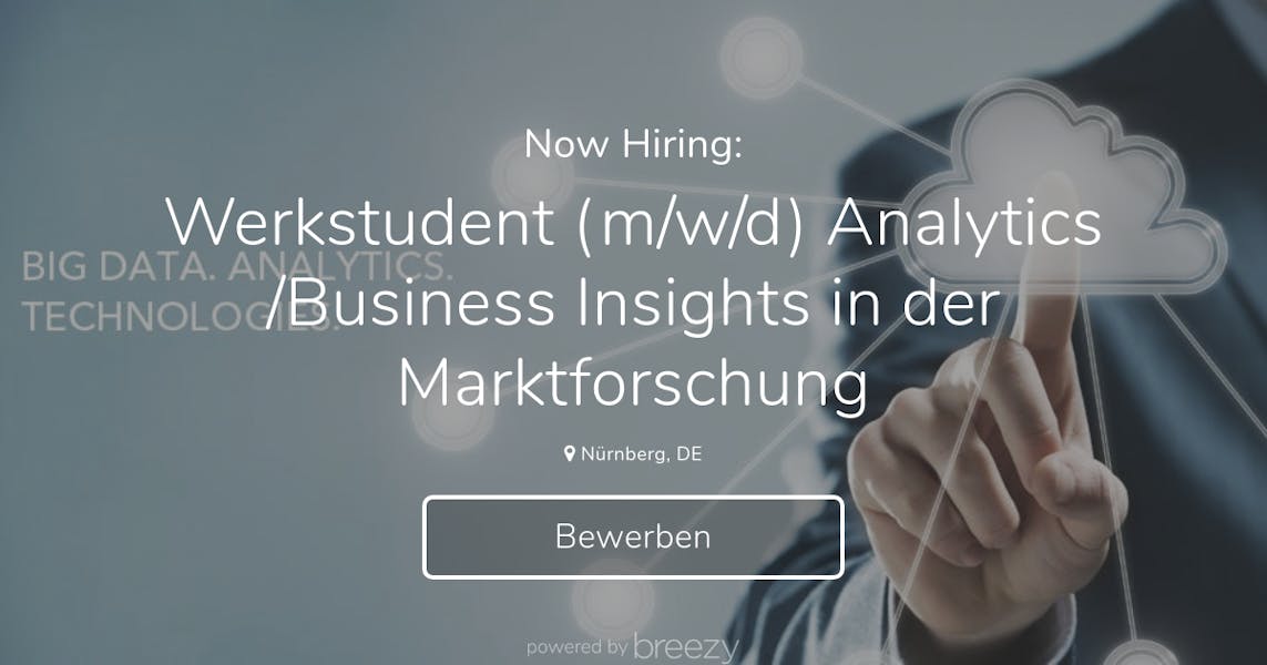 Werkstudent M W D Analytics Business Insights In Der Marktforschung At Iri Germany