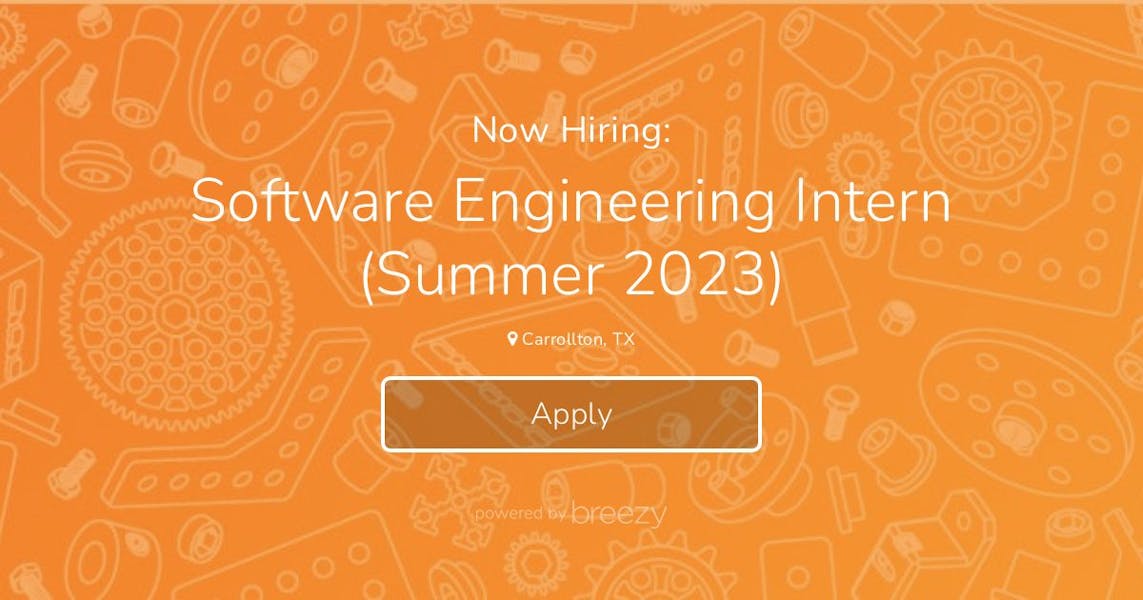Software Engineering Intern (Summer 2023) at REV Robotics