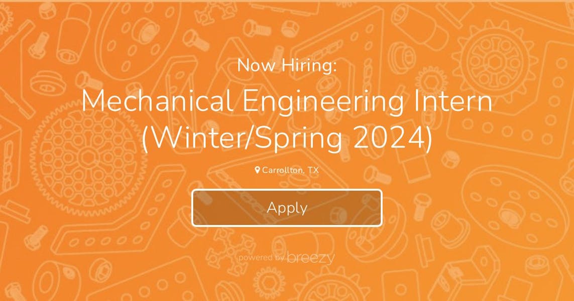 Mechanical Engineering Intern (Winter/Spring 2024) at REV Robotics