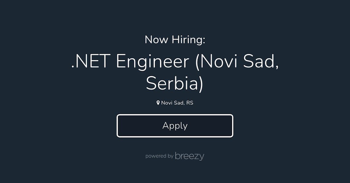 .NET Engineer (Novi Sad, Serbia) at Instana