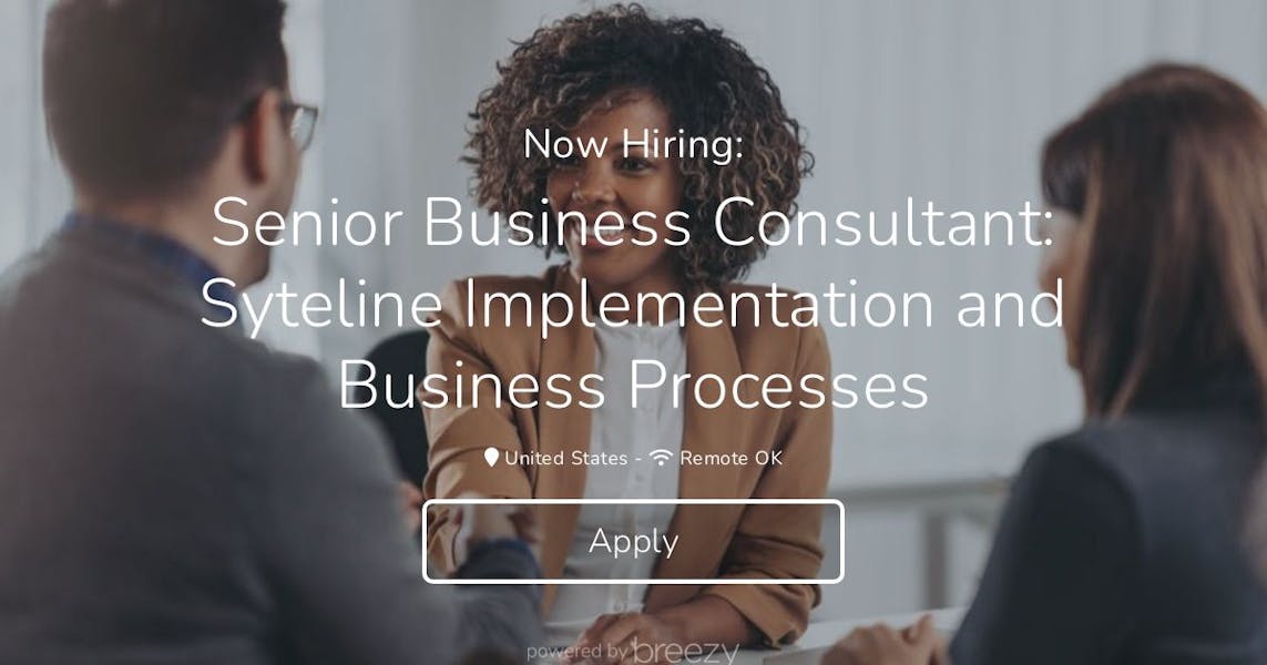 Senior Business Consultant: Syteline Implementation and Business ...