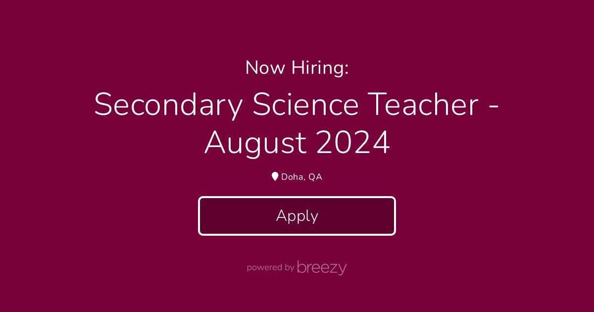 Secondary Science Teacher August 2024 At DESS   Social Position 418a29171d7b01 