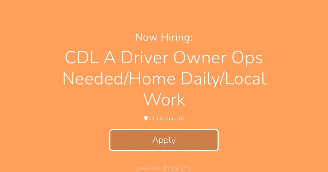 CDL A Driver Owner Ops Needed/Home Daily/Local Work at Bobcat Transport