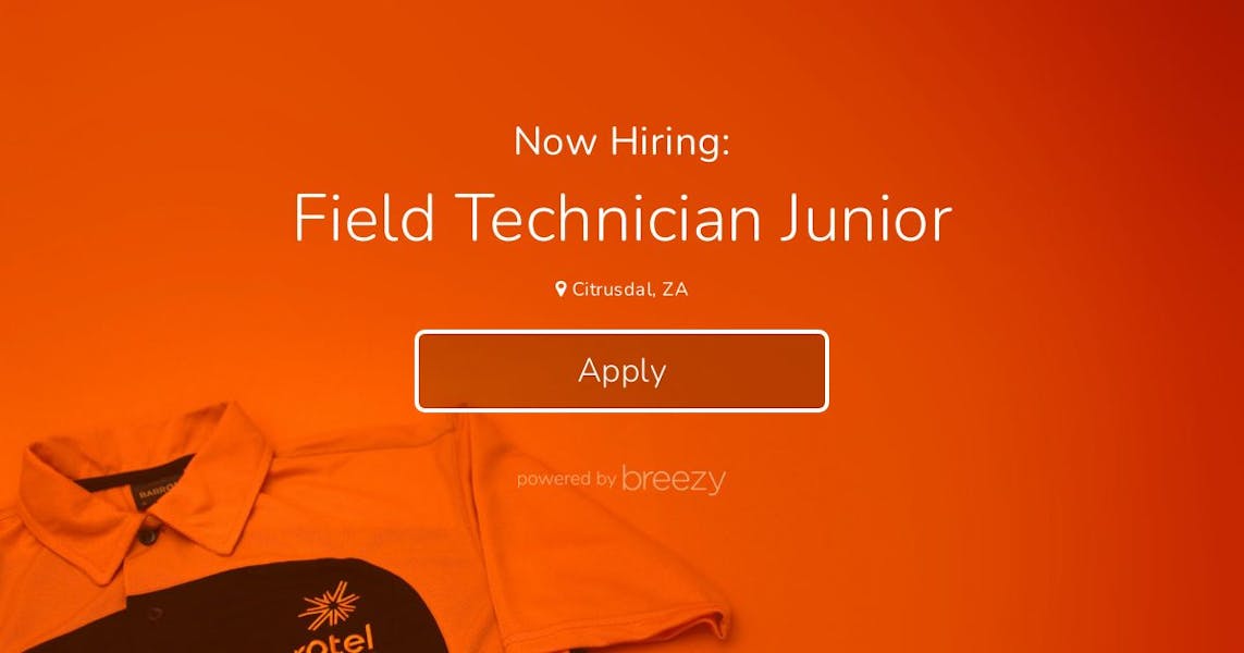 Field Technician Junior at Herotel
